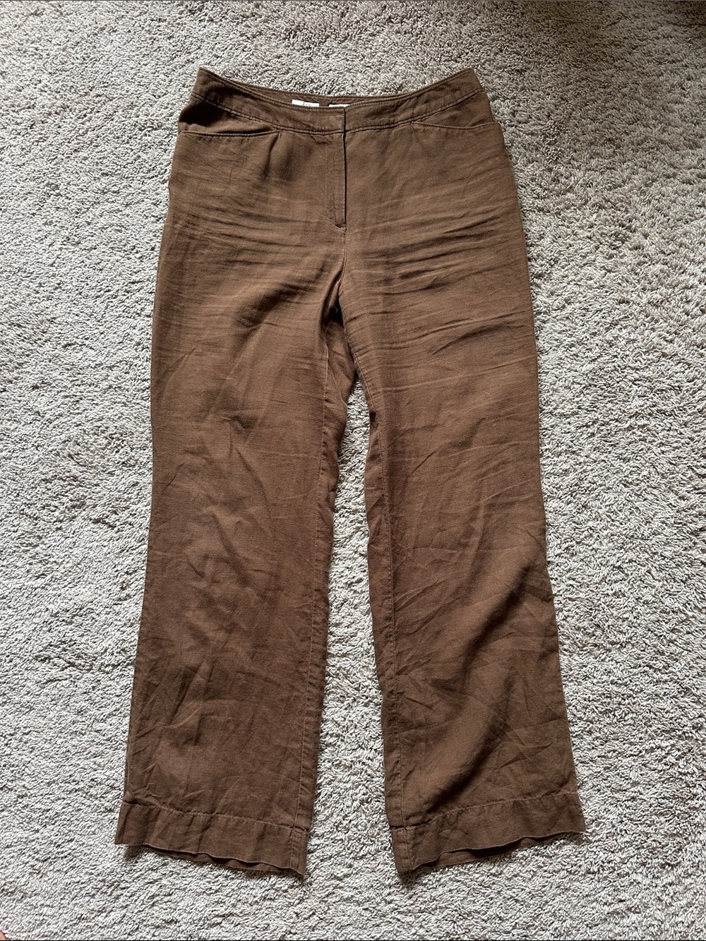 100% linen Brown pants